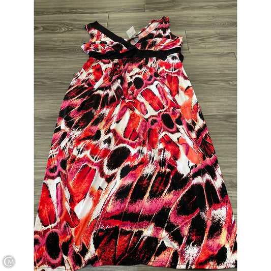 Dress Casual Midi By Bisou Bisou In Red, Size: 18
