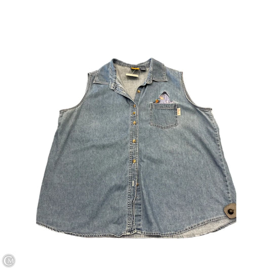 Vest Other By Disney Store In Blue, Size: 3x