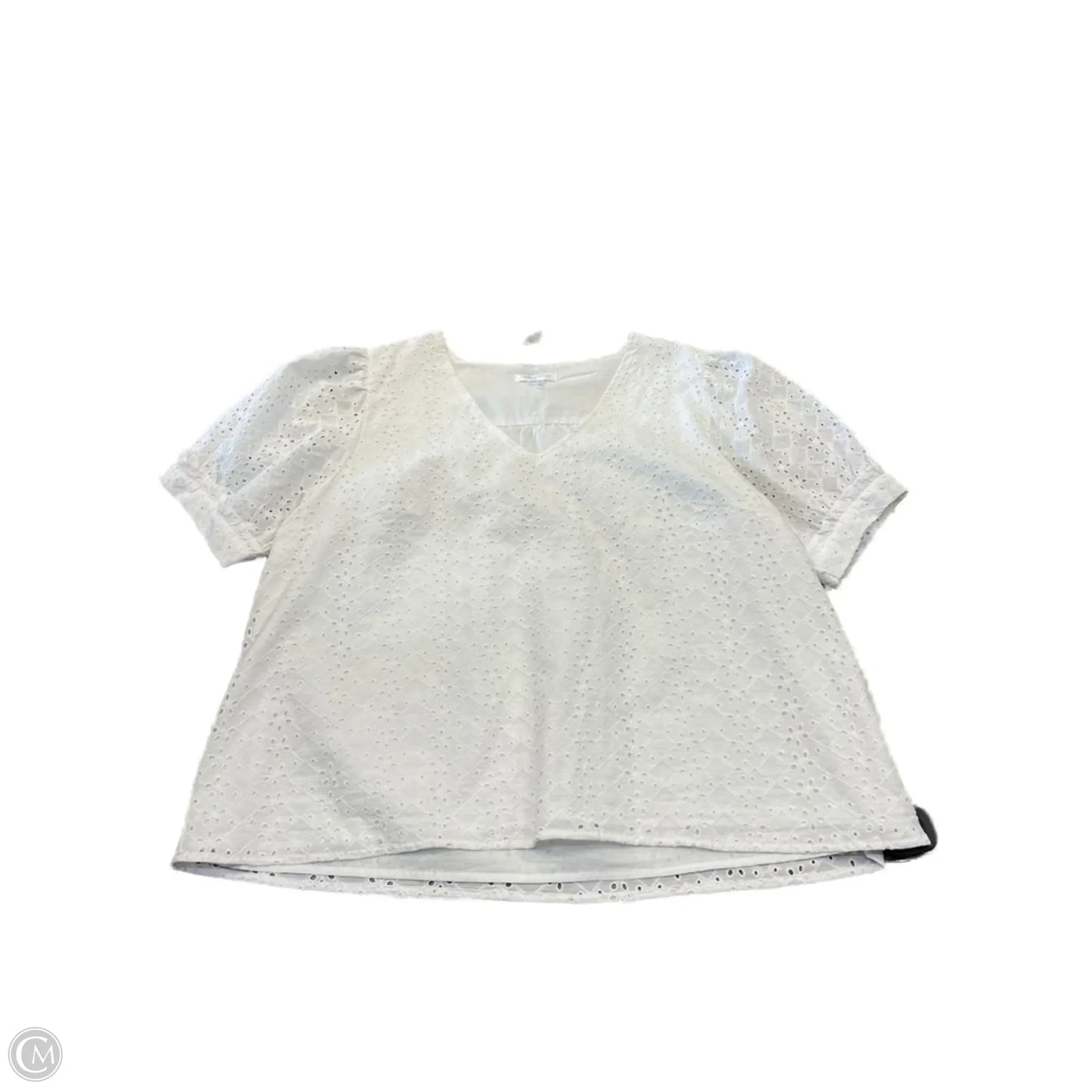 Top Short Sleeve Basic By Draper James In White, Size: Xxl