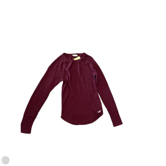 Top Long Sleeve Basic By Hollister In Maroon, Size: Xs