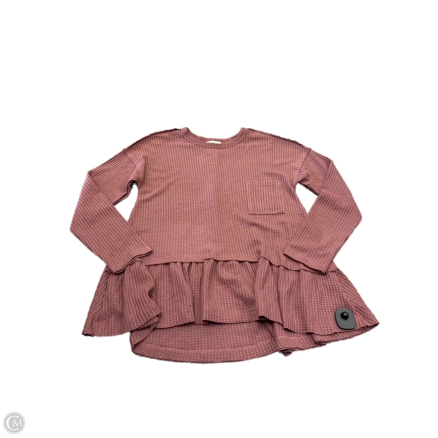 Top Long Sleeve Basic By Clothes Mentor In Pink, Size: M