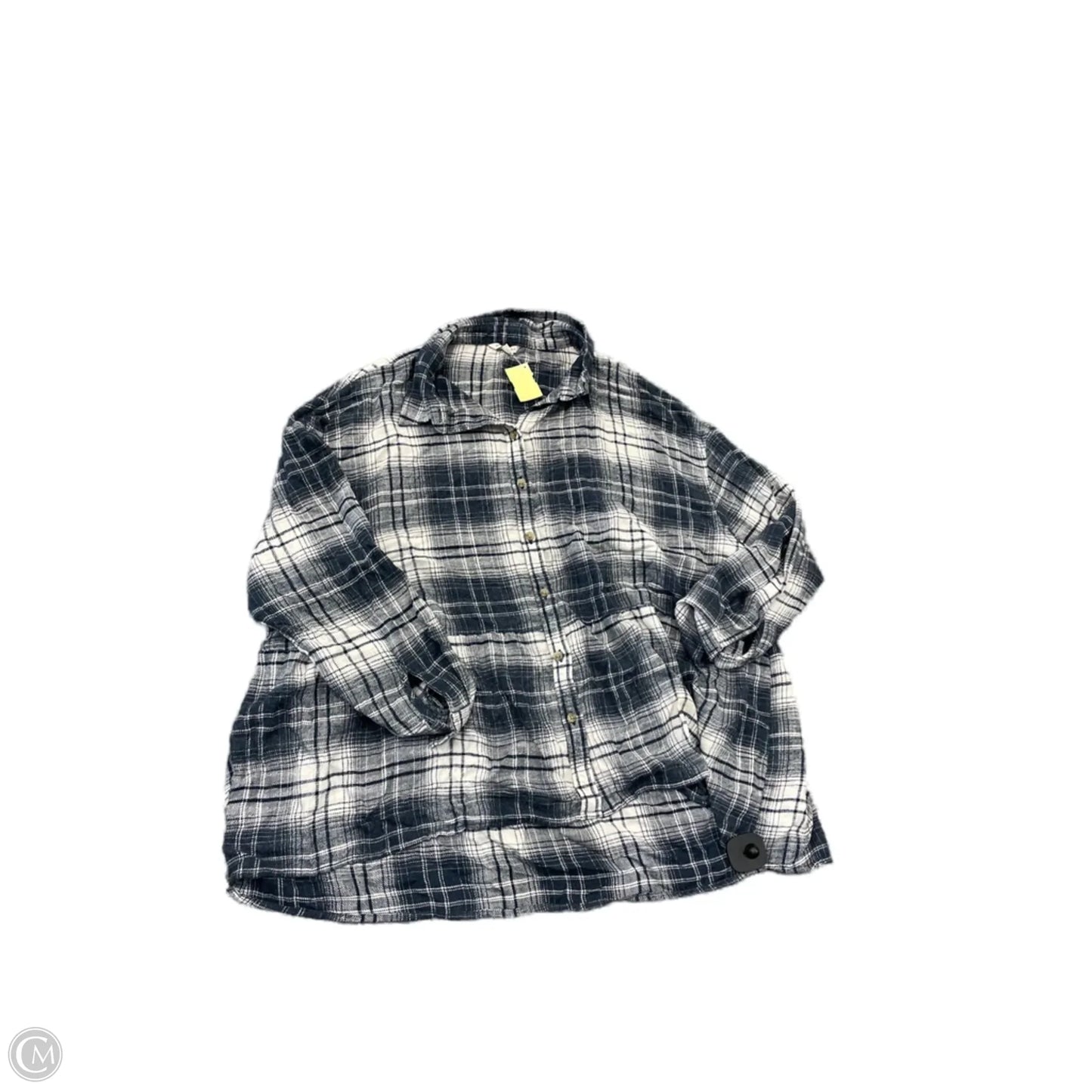 Top Long Sleeve By American Eagle In Plaid Pattern, Size: Xl