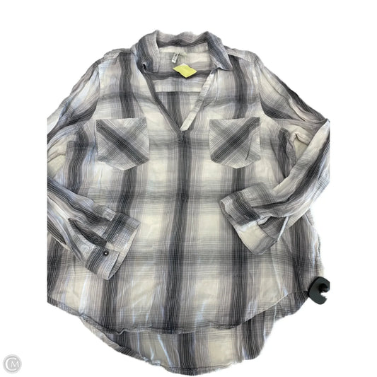 Top Long Sleeve Basic By Mudd In Plaid Pattern, Size: Xl