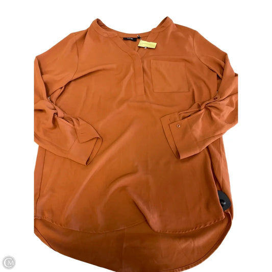 Top Long Sleeve Basic By Apt 9 In Orange, Size: L
