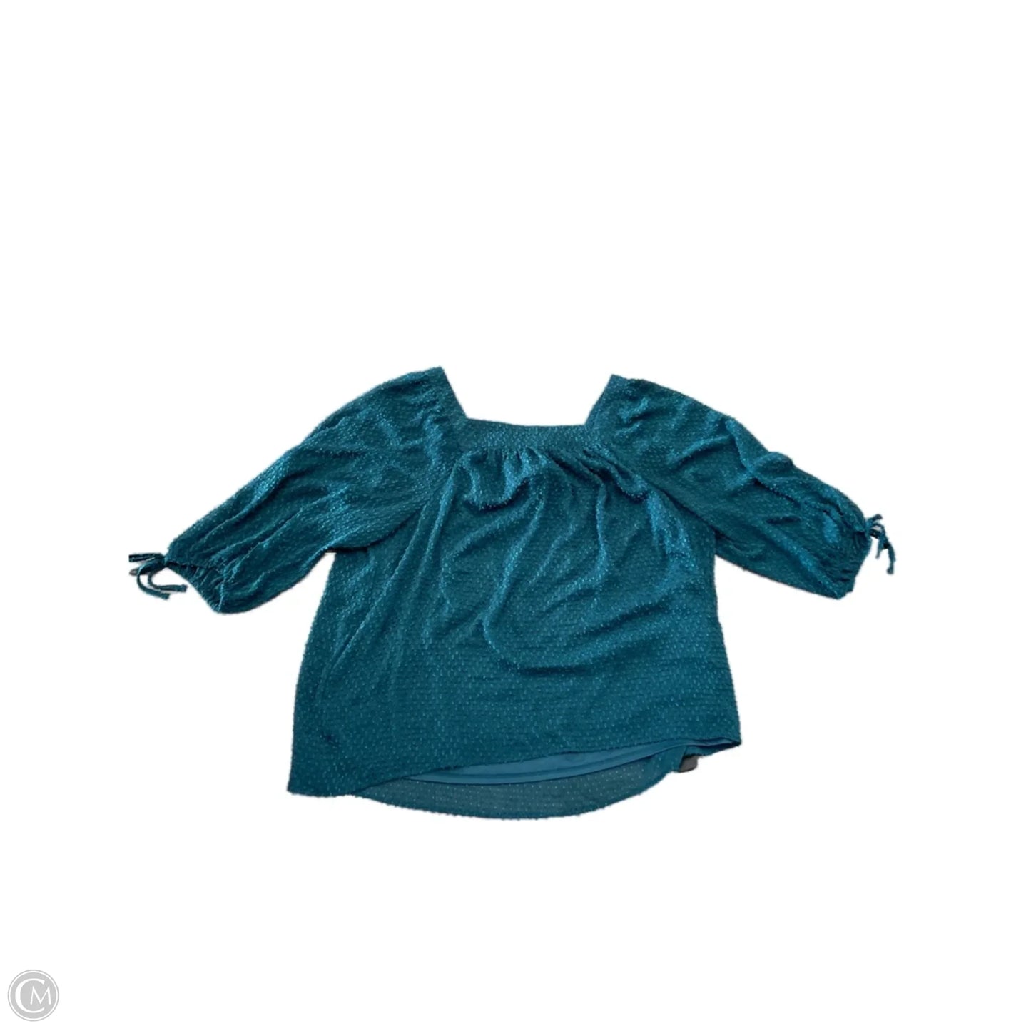 Top Long Sleeve Basic By Lc Lauren Conrad In Teal, Size: Xxl