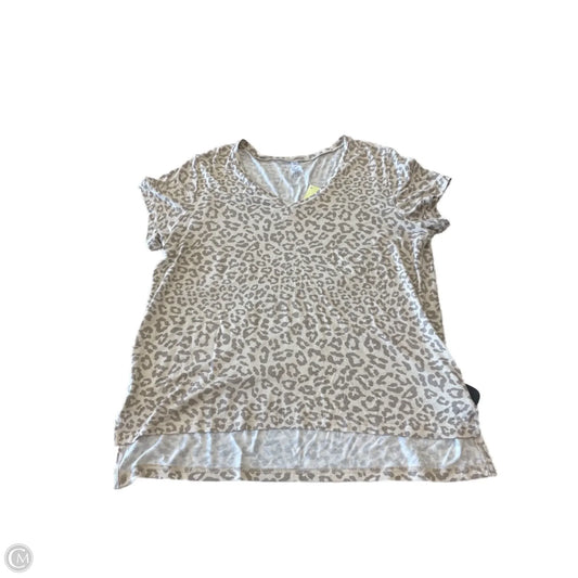 Top Short Sleeve Basic By Clothes Mentor In Animal Print, Size: L