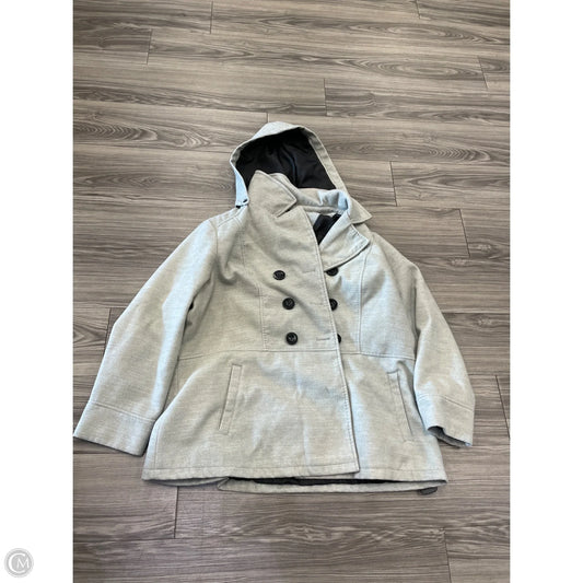 Coat Peacoat By Faded Glory In Grey, Size: 3x