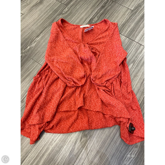 Top Long Sleeve Basic By Clothes Mentor In Red, Size: M