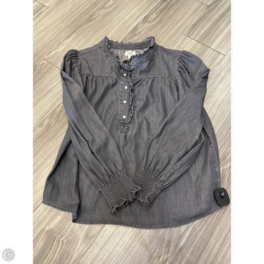 Top Long Sleeve Basic By Ana In Grey, Size: M