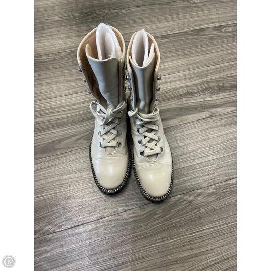 Boots Designer By Stuart Weitzman In Cream, Size: 9.5