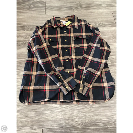Top Long Sleeve Basic By L.l. Bean In Plaid Pattern, Size: Xl
