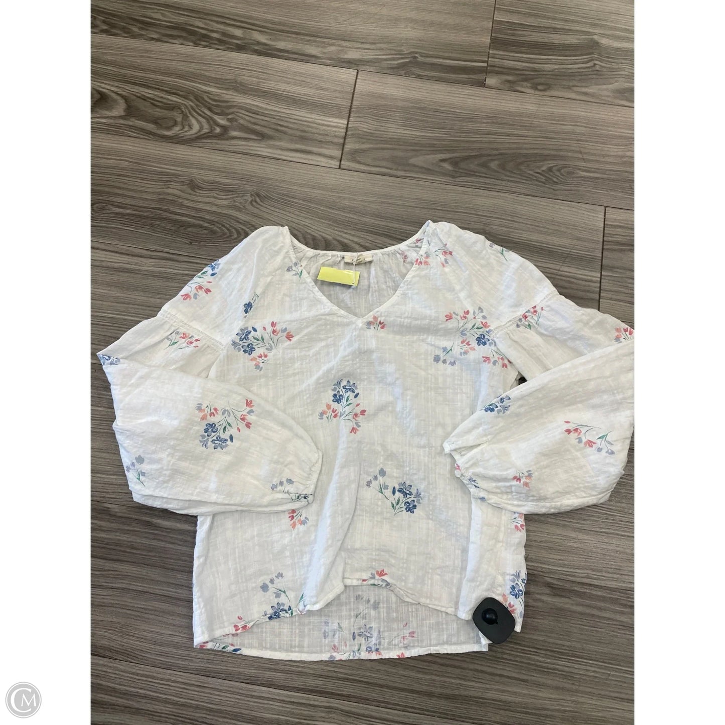 Top Long Sleeve Basic By Ana In White, Size: S