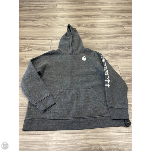 Sweatshirt Hoodie By Carhartt In Grey, Size: 2x