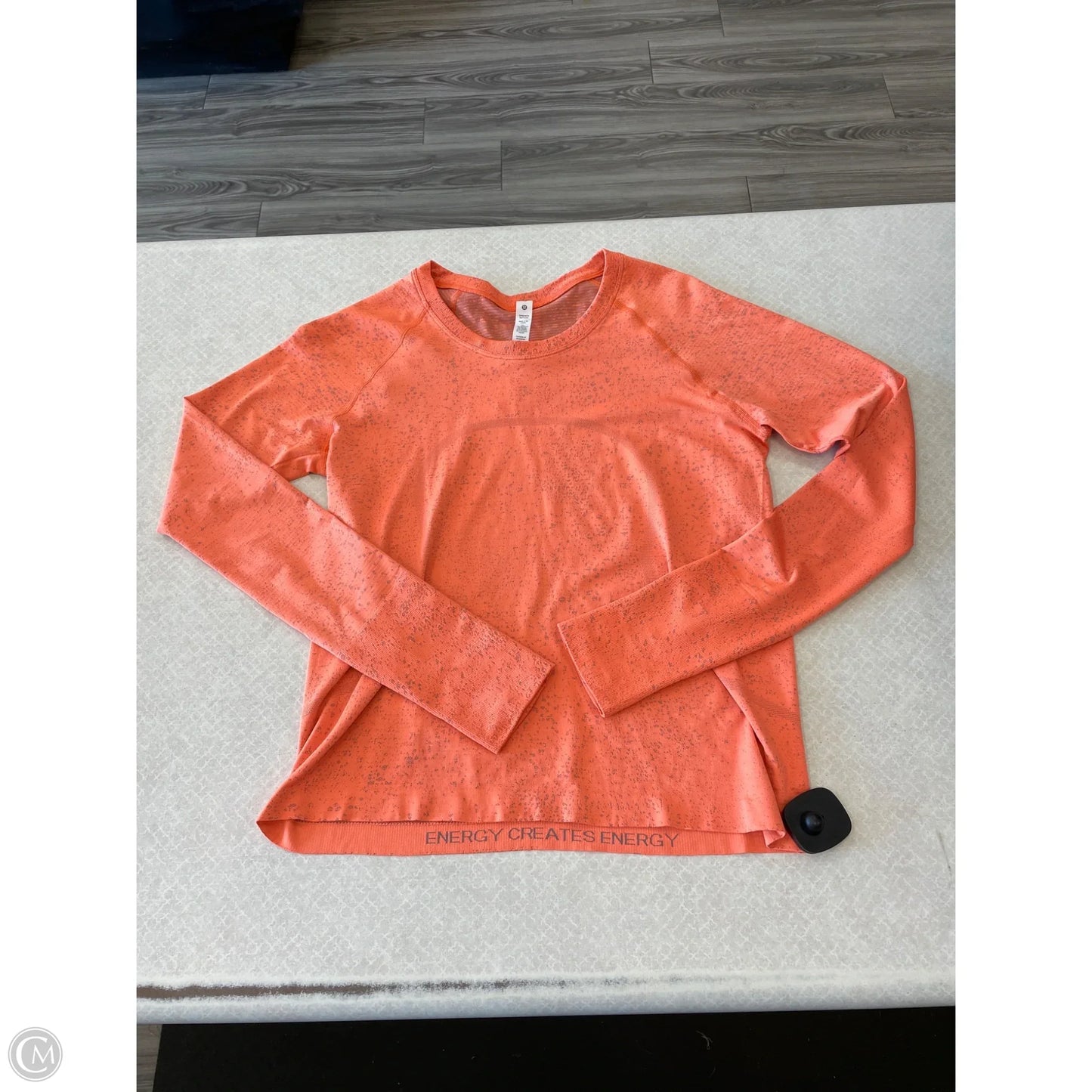 Athletic Top Long Sleeve Crewneck By Lululemon In Orange, Size: 10