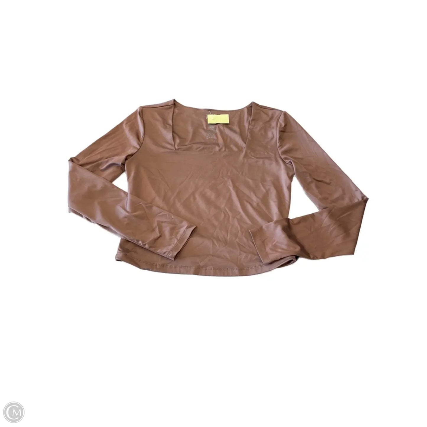 Top Long Sleeve Basic By Madden Nyc In Brown, Size: L