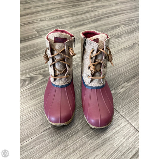 Boots Snow By Sperry In Maroon, Size: 8