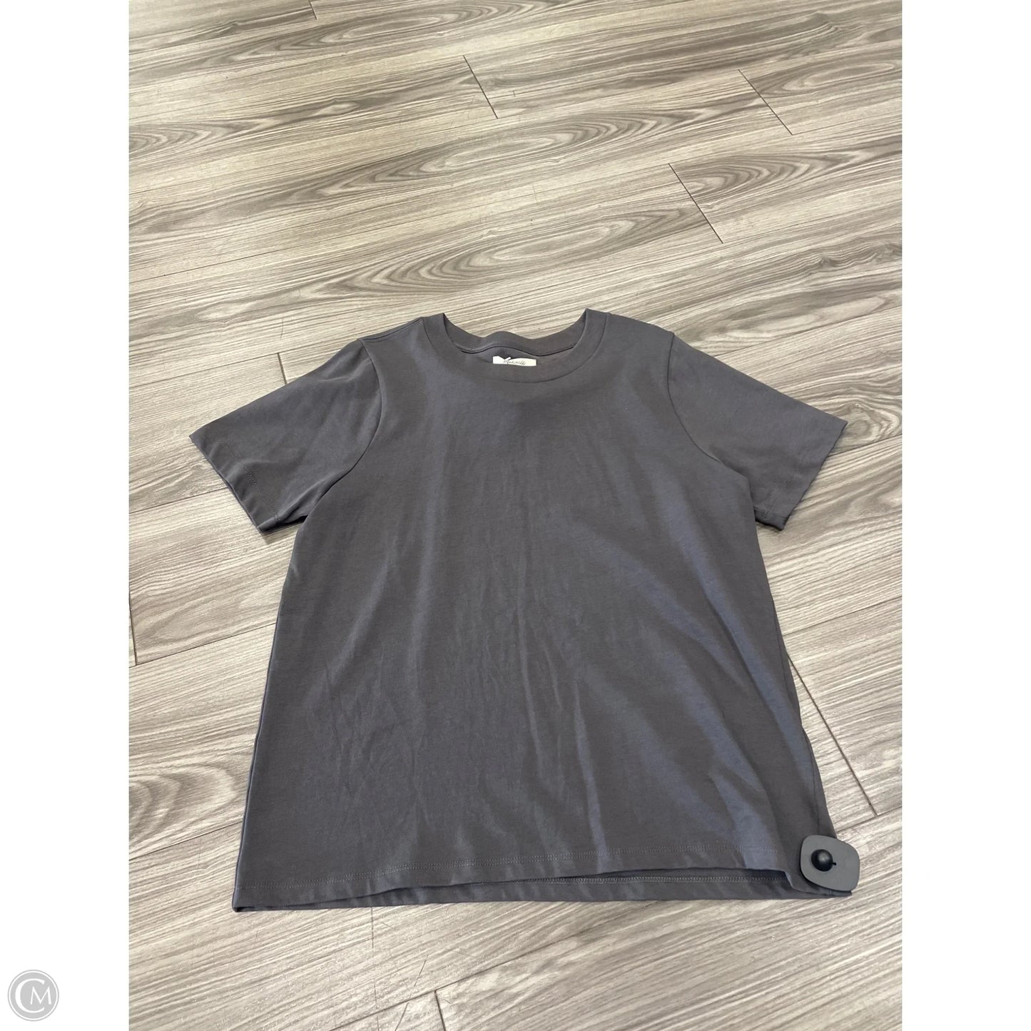 Top Short Sleeve Basic By Madewell In Grey, Size: L
