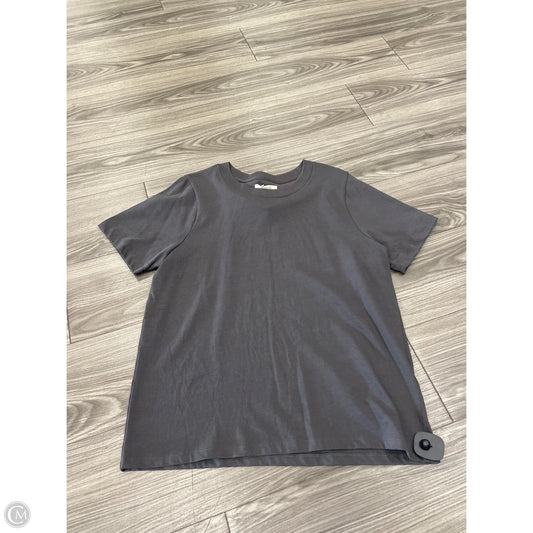 Top Short Sleeve Basic By Madewell In Grey, Size: L