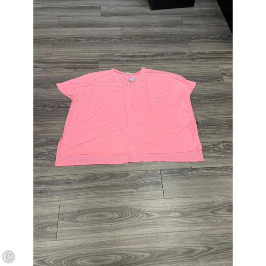 Top Short Sleeve Basic By Zenana In Pink, Size: Xl