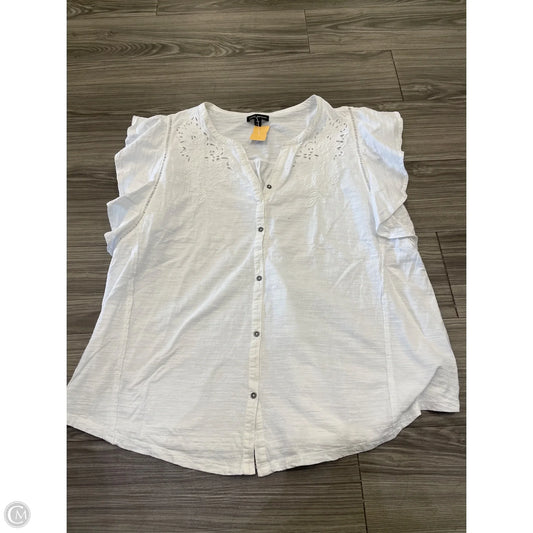 Top Short Sleeve Basic By Lane Bryant In White, Size: 18