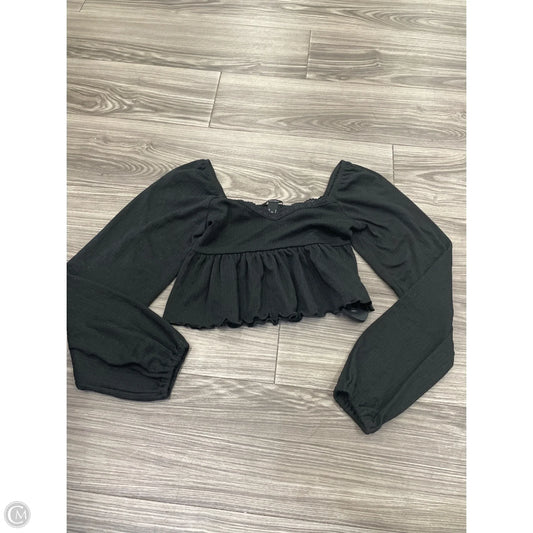 Top Long Sleeve Basic By Forever 21 In Black, Size: S