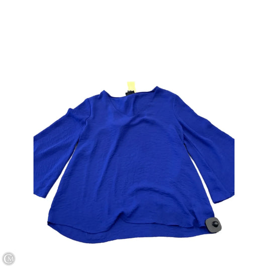 Top Short Sleeve By Ana In Blue, Size: S