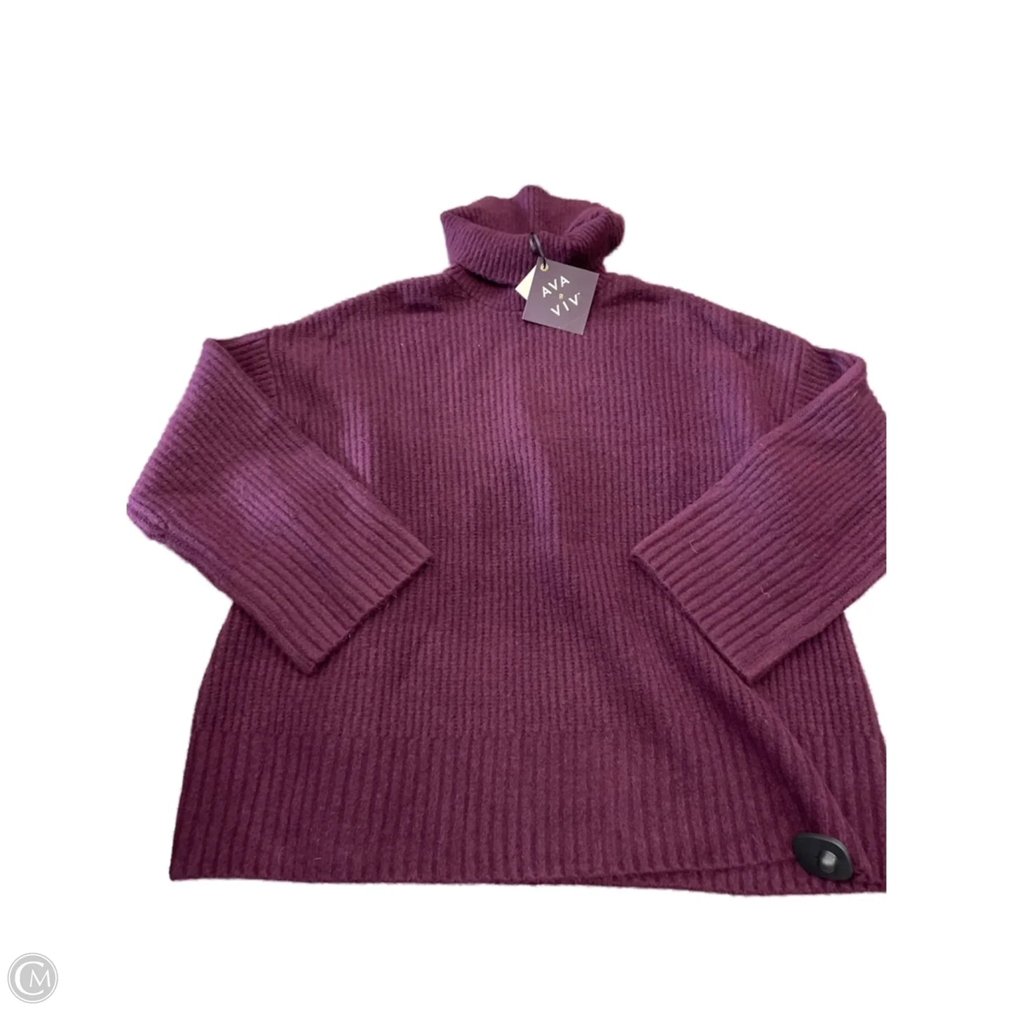 Sweater By Ava & Viv In Purple, Size: 2x