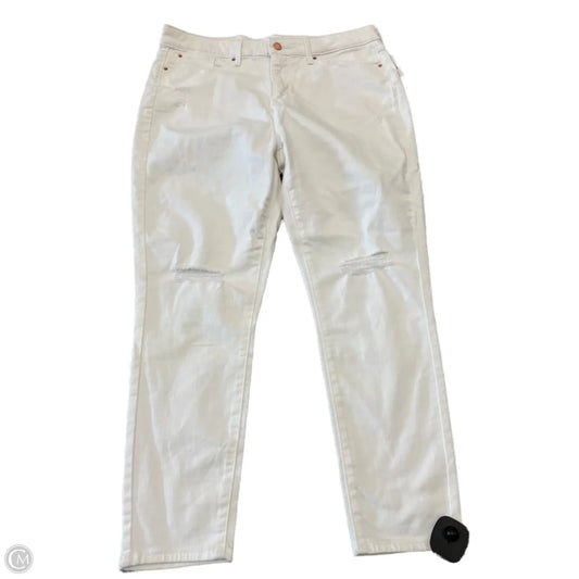 Jeans Skinny By Levis In White, Size: 18