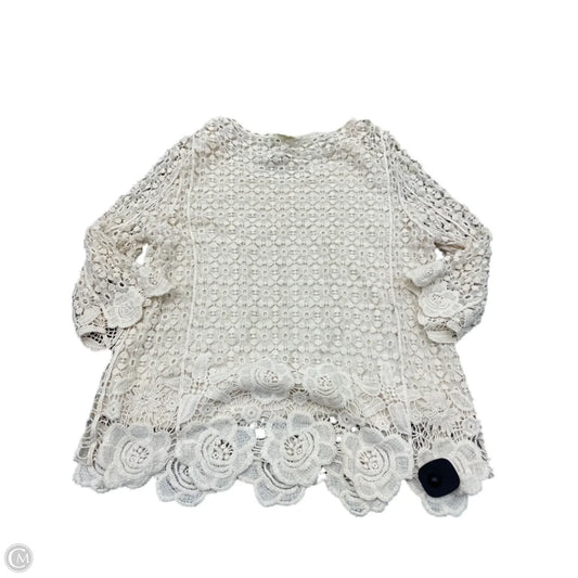 Top Long Sleeve By Christopher And Banks In Tan, Size: L