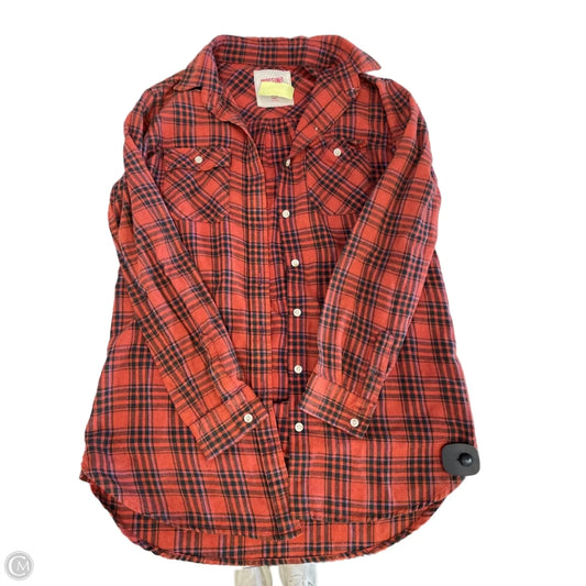 Top Long Sleeve By Mossimo In Plaid Pattern, Size: Xs