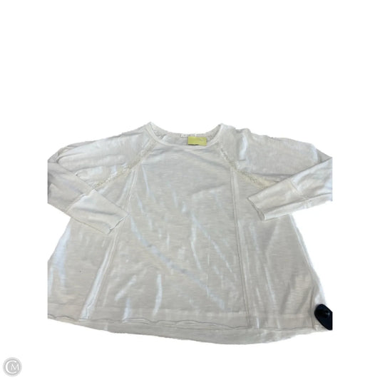Top Long Sleeve By Clothes Mentor In White, Size: S