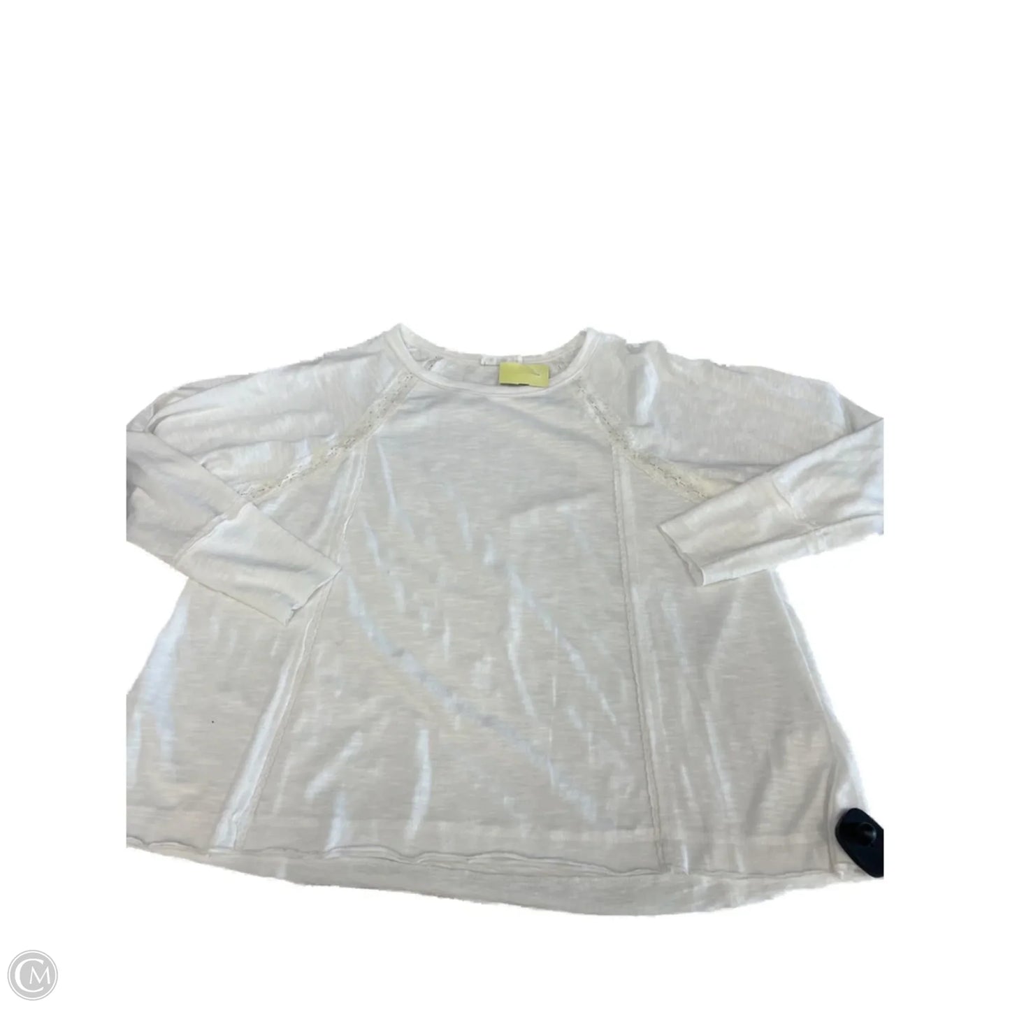 Top Long Sleeve By Clothes Mentor In White, Size: S