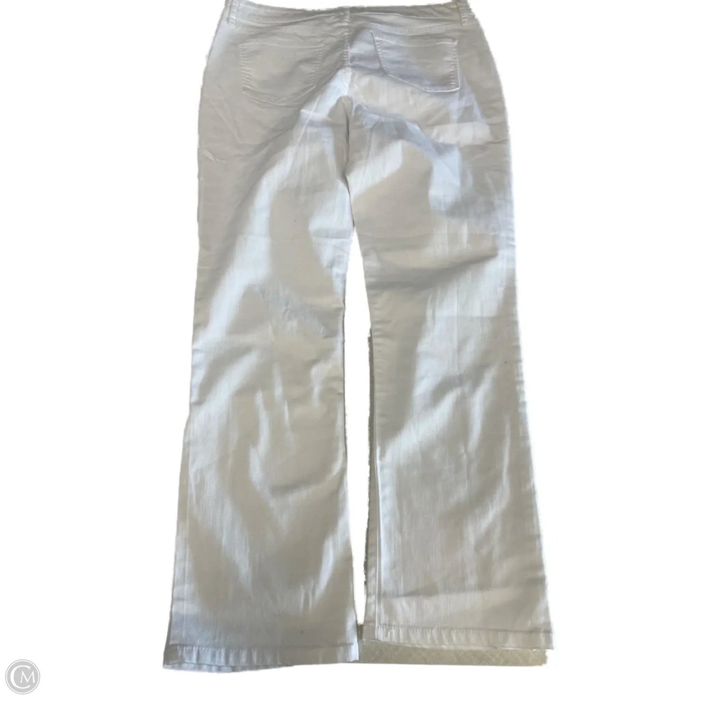 Jeans Straight By St Johns Bay In White, Size: 14