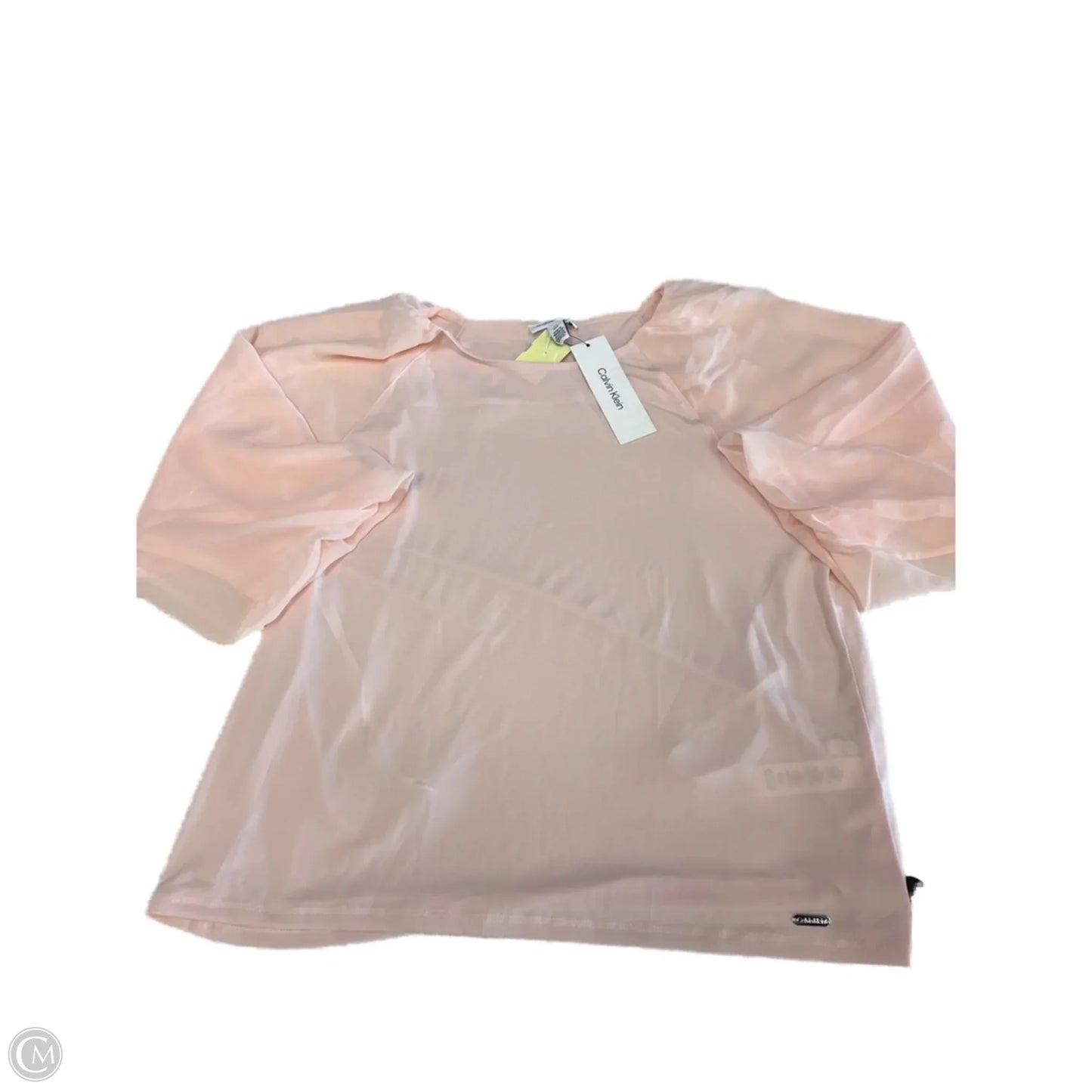 Top Long Sleeve By Calvin Klein In Pink, Size: L