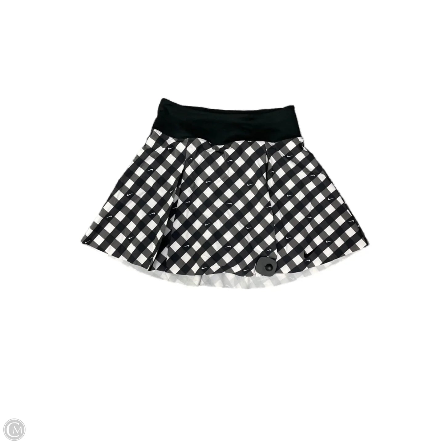 Athletic Skort By Nike In Plaid Pattern, Size: S