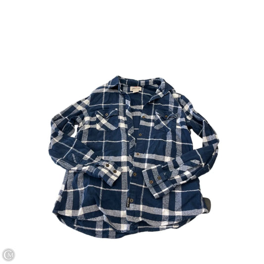 Top Long Sleeve By Clothes Mentor In Plaid Pattern, Size: M