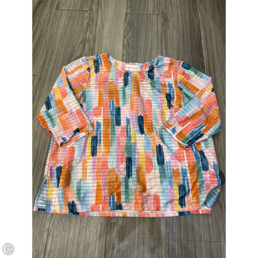 Top Long Sleeve By Alfred Dunner In Multi-colored, Size: L