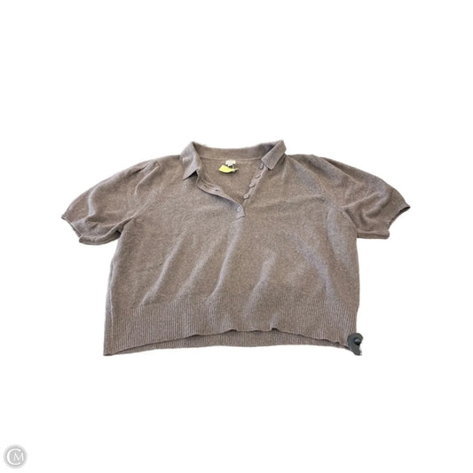 Top Short Sleeve By A New Day In Brown, Size: 4x