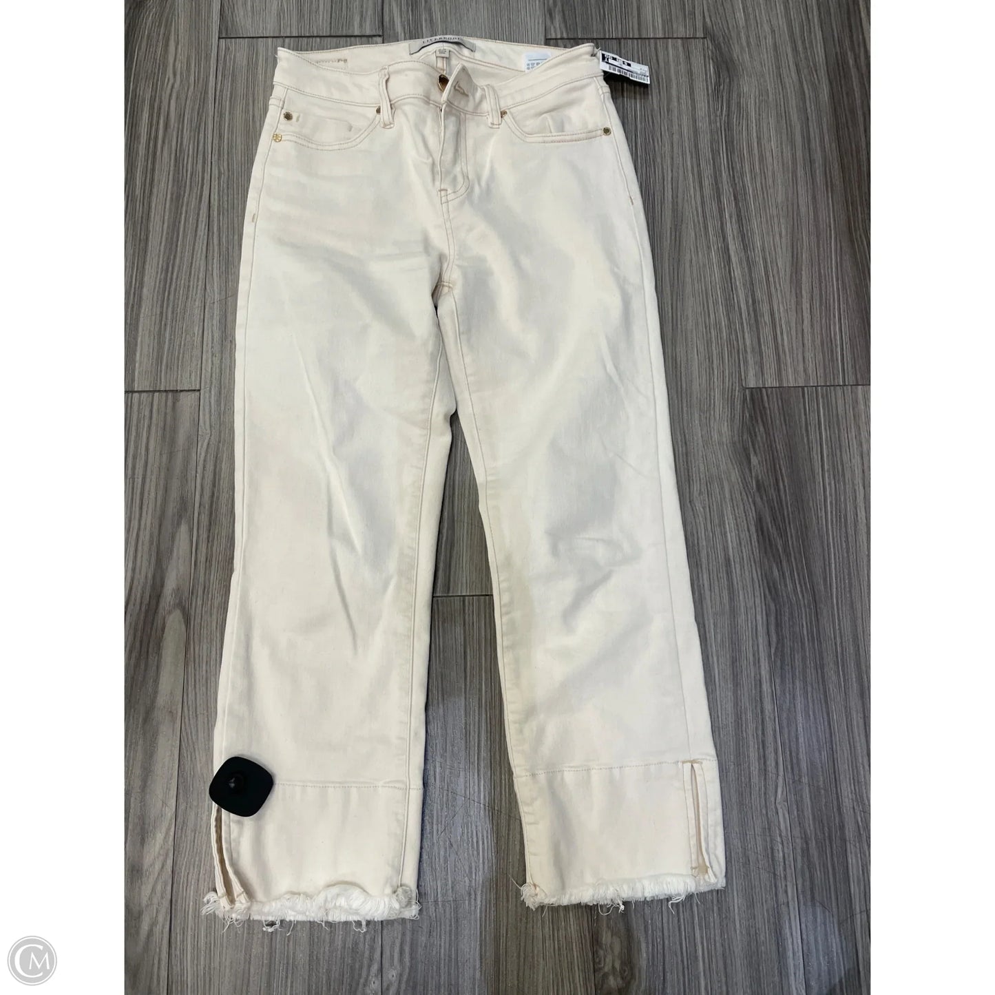 Jeans Cropped By Liverpool In Cream, Size: 2