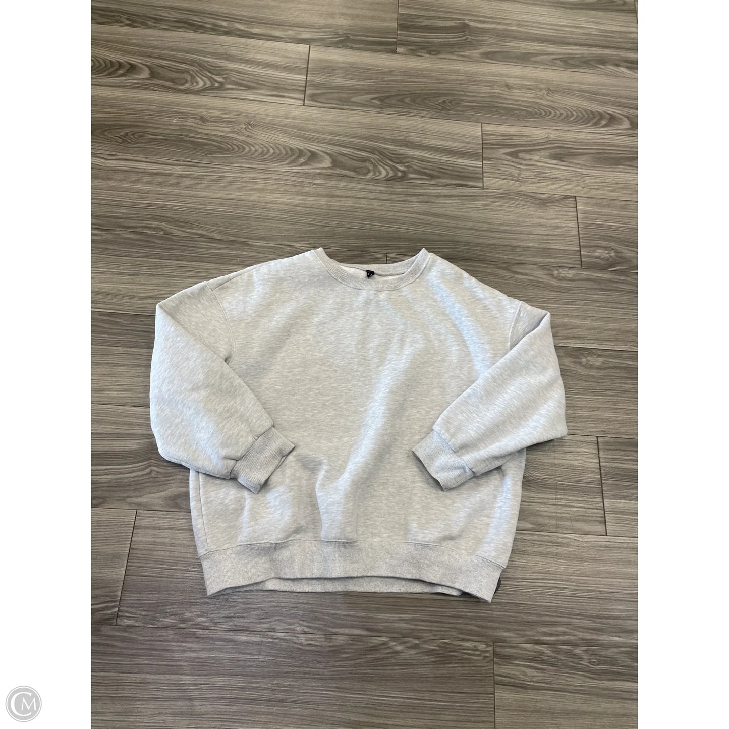 Sweatshirt Crewneck By Clothes Mentor In Grey, Size: L