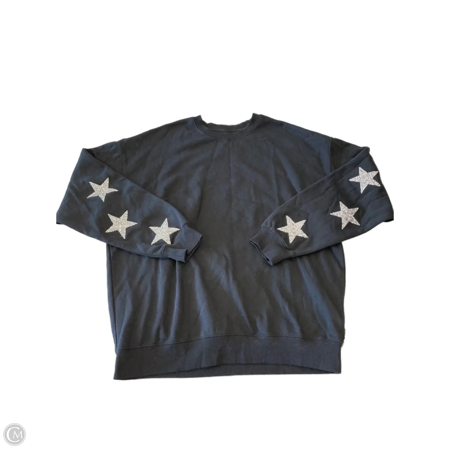 Sweatshirt Crewneck By Clothes Mentor In Black, Size: L