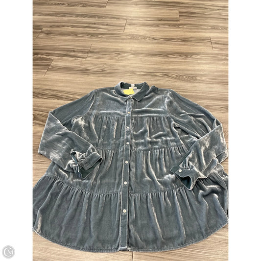 Top Long Sleeve By J. Jill In Blue, Size: L