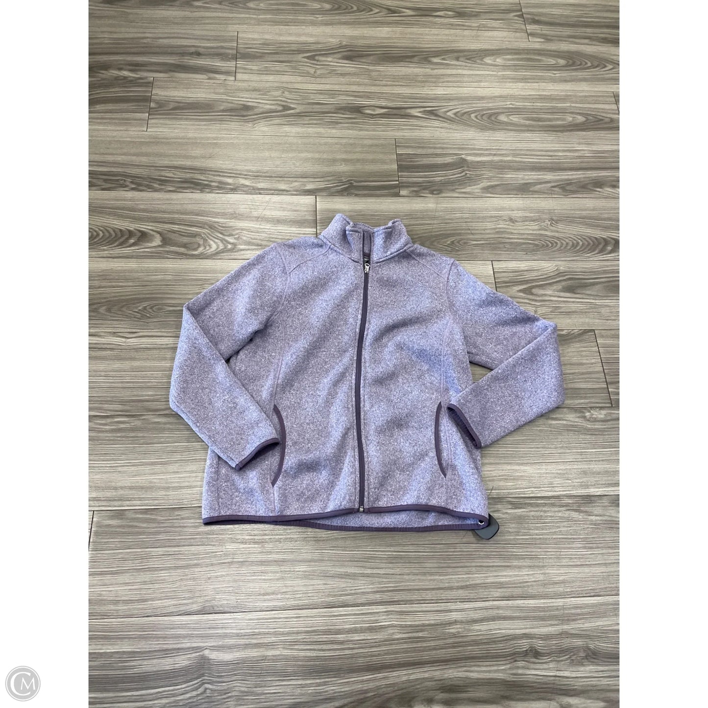 Jacket Fleece By Eddie Bauer In Purple, Size: L