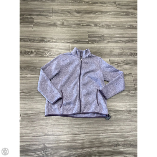 Jacket Fleece By Eddie Bauer In Purple, Size: L