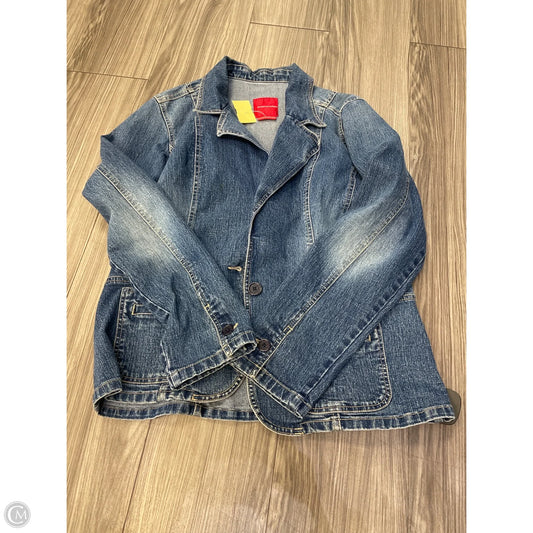 Jacket Denim By Gloria Vanderbilt In Blue, Size: Xl
