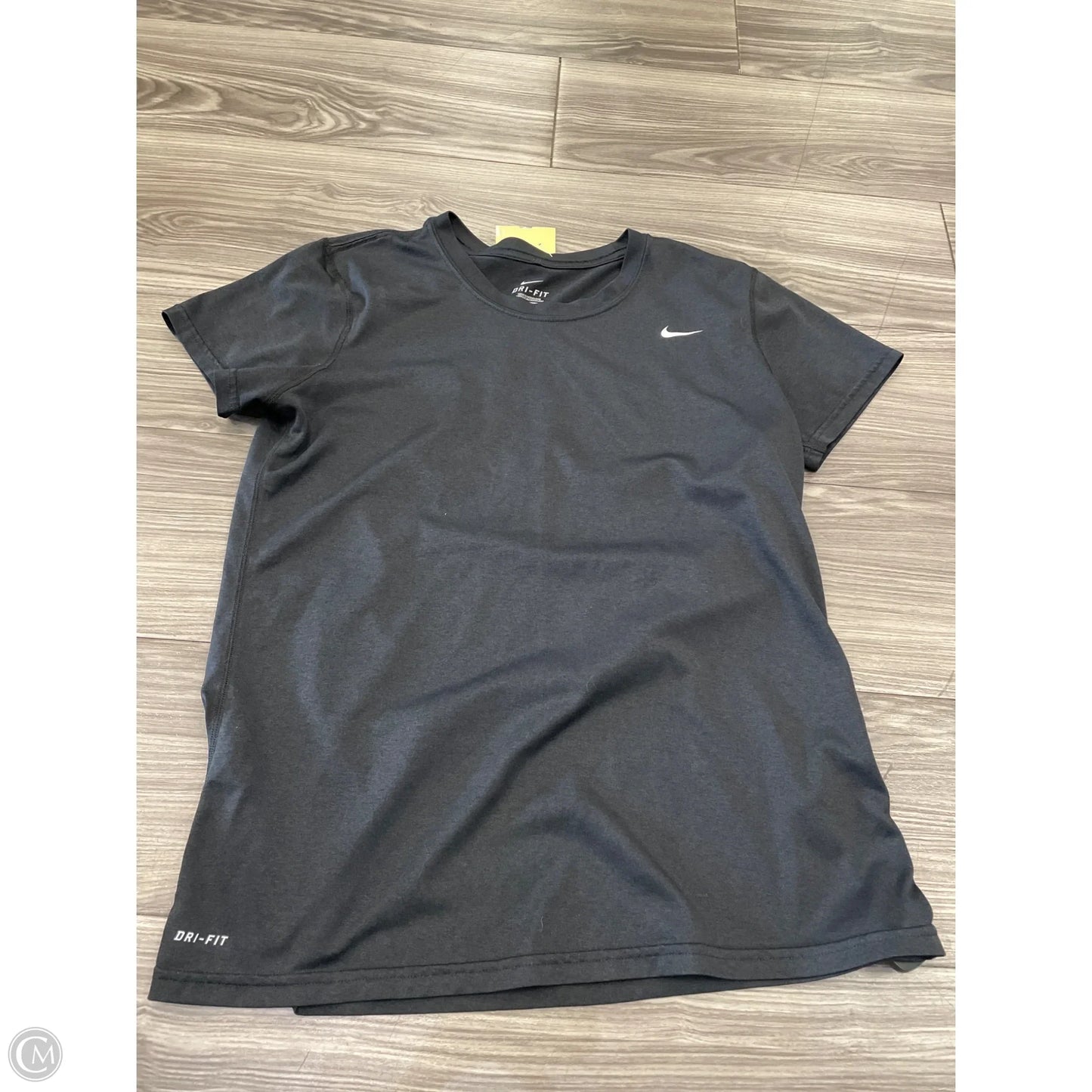 Athletic Top Short Sleeve By Nike In Black, Size: L