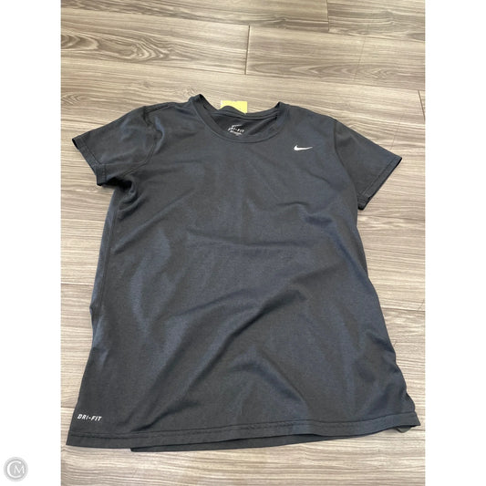 Athletic Top Short Sleeve By Nike In Black, Size: L