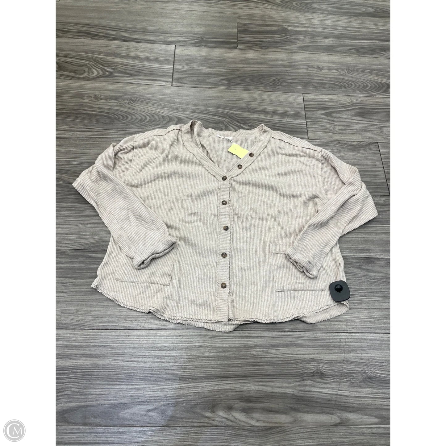 Top Long Sleeve By Lush In Brown, Size: L