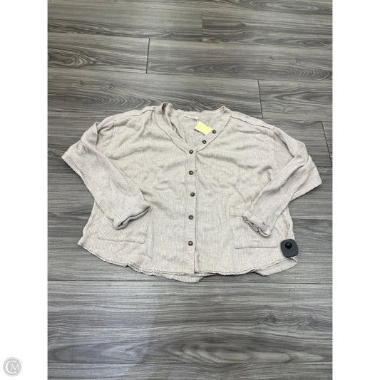 Top Long Sleeve By Lush In Brown, Size: L