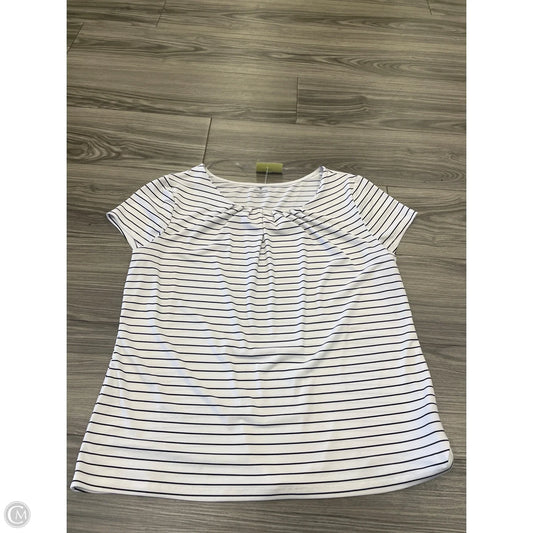 Top Short Sleeve By Worthington In Striped Pattern, Size: Xl